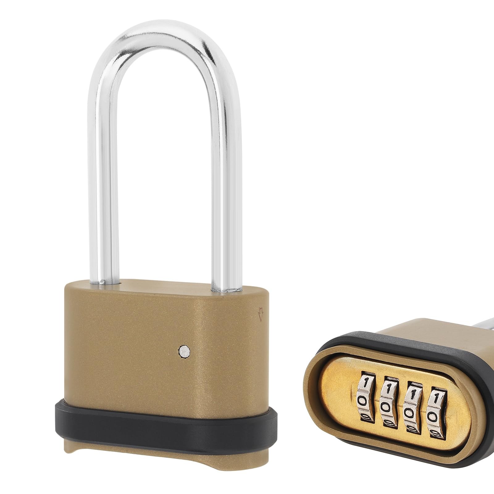4 Digit Combination Lock, Heavy Duty Combination Padlock with 2.5 Inch Long S...
