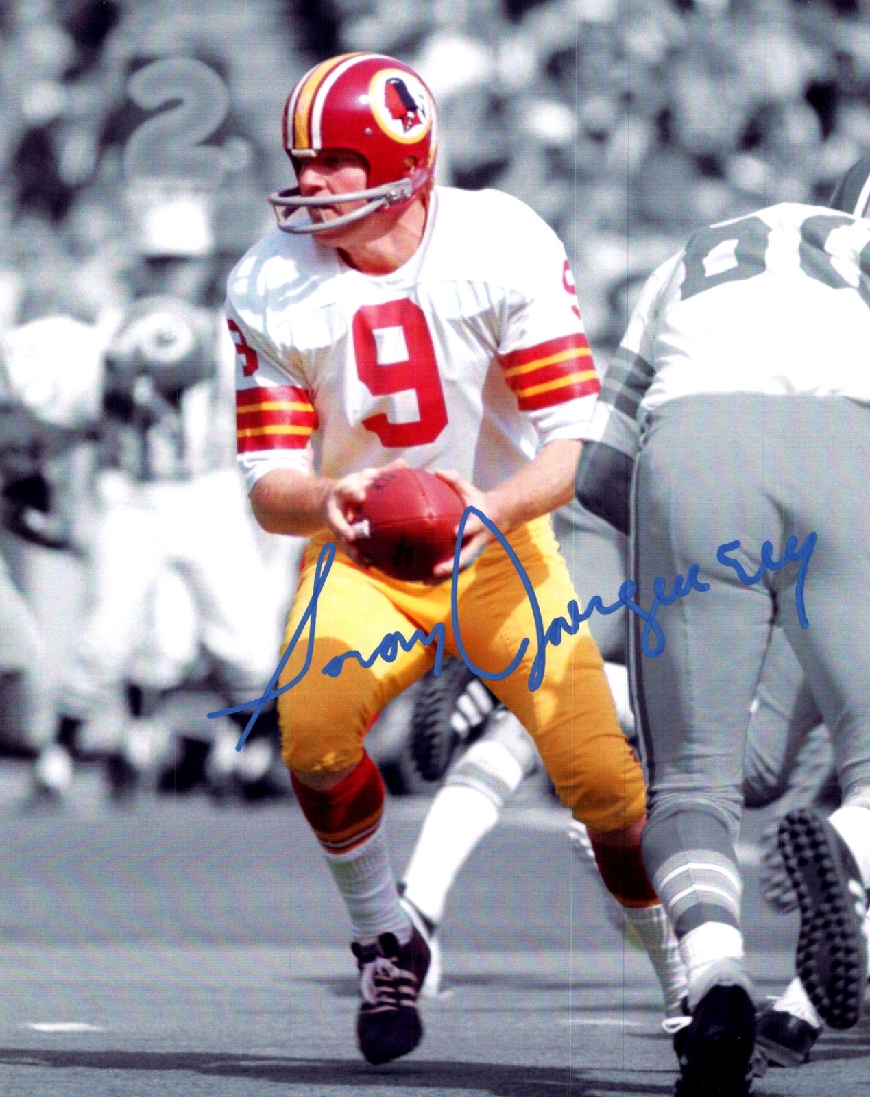 Sonny Jurgensen Throw Action Signed Autographed Photo Authentic 8X10 COA
