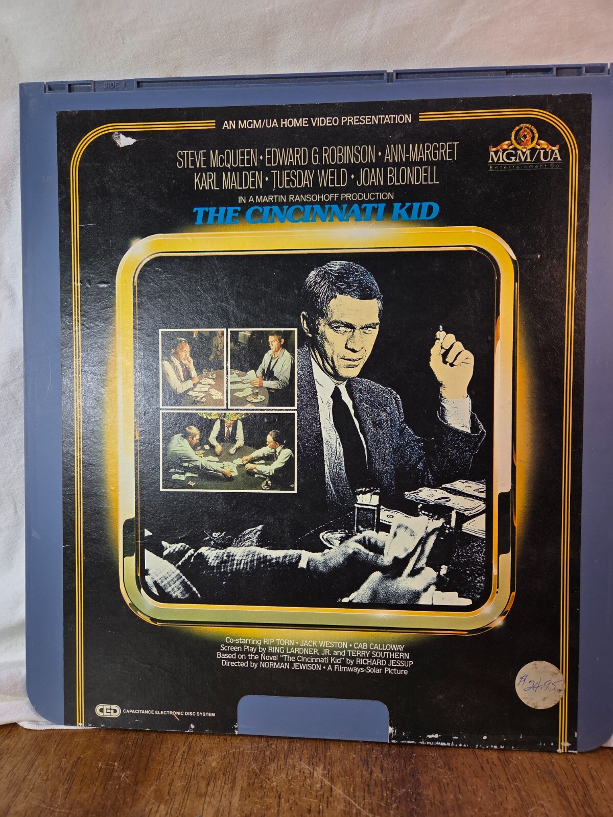 The Cincinnati Kid Vintage CED Movie Video Disc MGM Stereo 1983