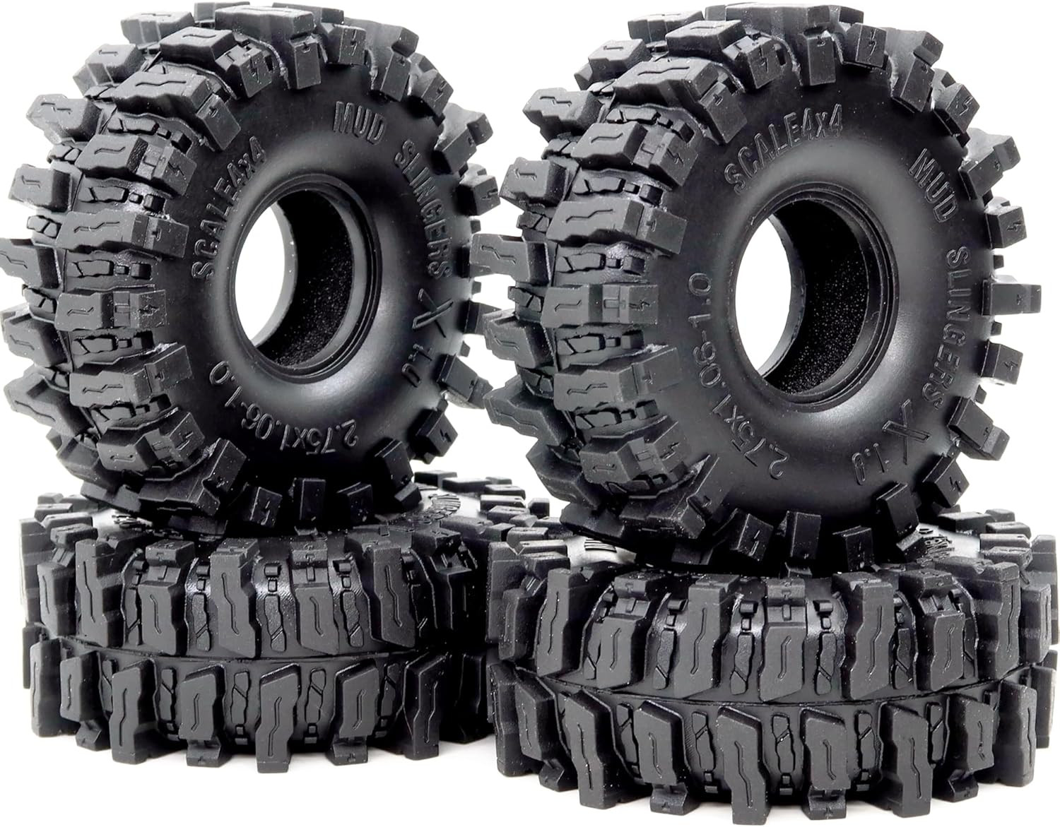HOBBYSOUL 1.0 Crawler Tires 70Mm Tall 1.0'' Mud Slingers X Super Soft Sticky Tyr