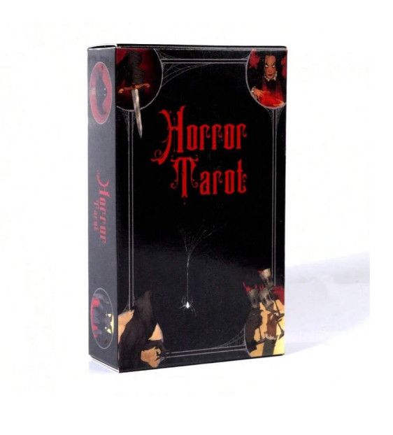 Gothic Horror Tarot Deck 78 Cards Red Black Occult Divination Game