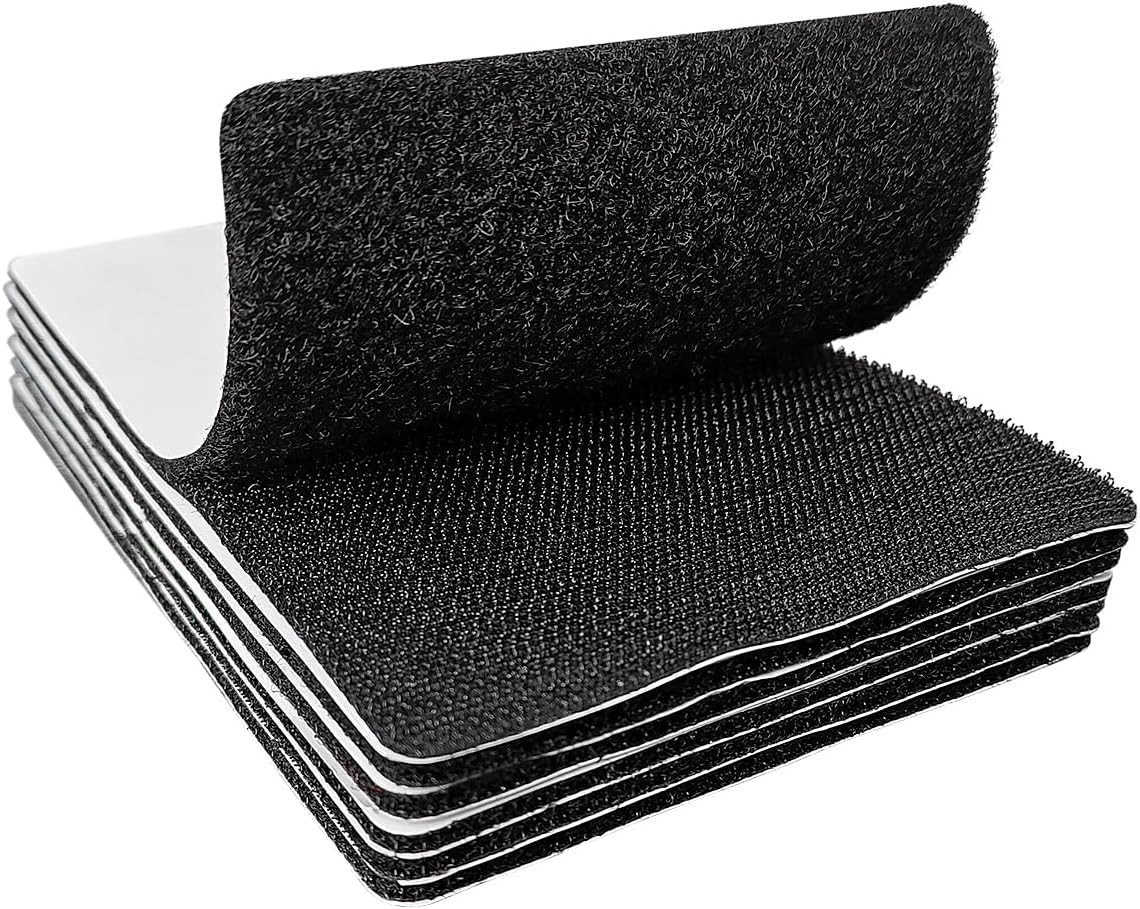 4X6 Inch Hook and Loop Strips with Adhesive, Nylon Heavy Duty Hook and Loop Tape