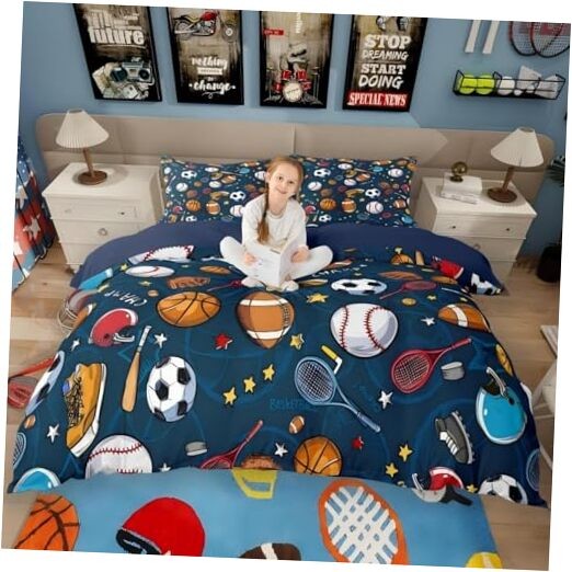 Tennis balls Bedding Set + Boys Gaming PC Twin(No Comforter) Color 11