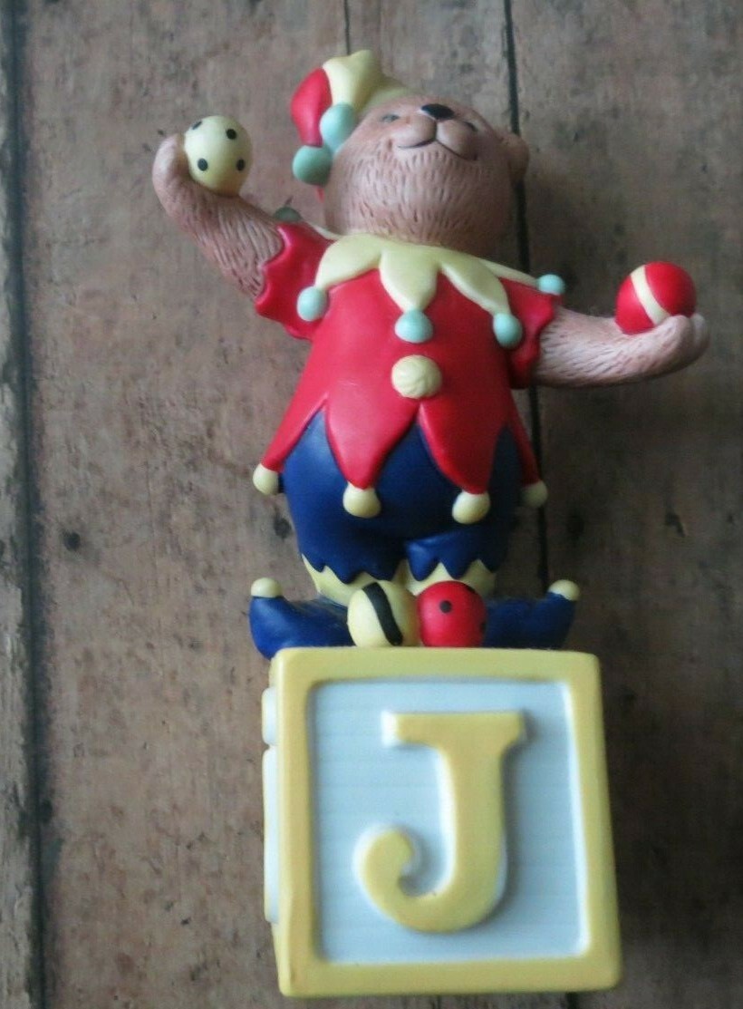 Vig 994 Bronson Letter "J" Justin The Juggling Jester Alpha Block Bear Figurine.