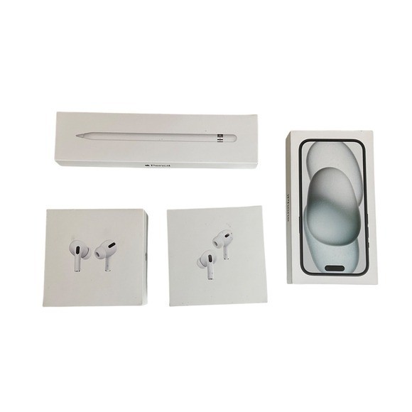 EMPTY BOXES ONLY Lot for: 1 Apple Pencil, 1 iPhone, 2 Air Pods Pro