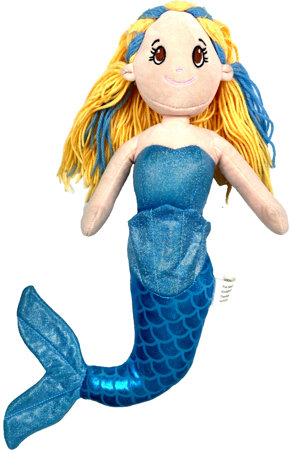 Mermaid 18" Turquoise Stuffed Plush Doll by Fun Stuff