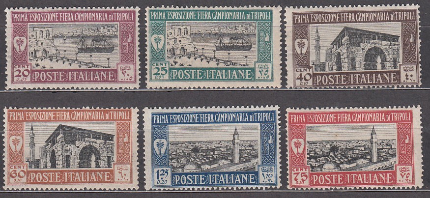 Tripolitania Mail Yvert 37/42 * Mh