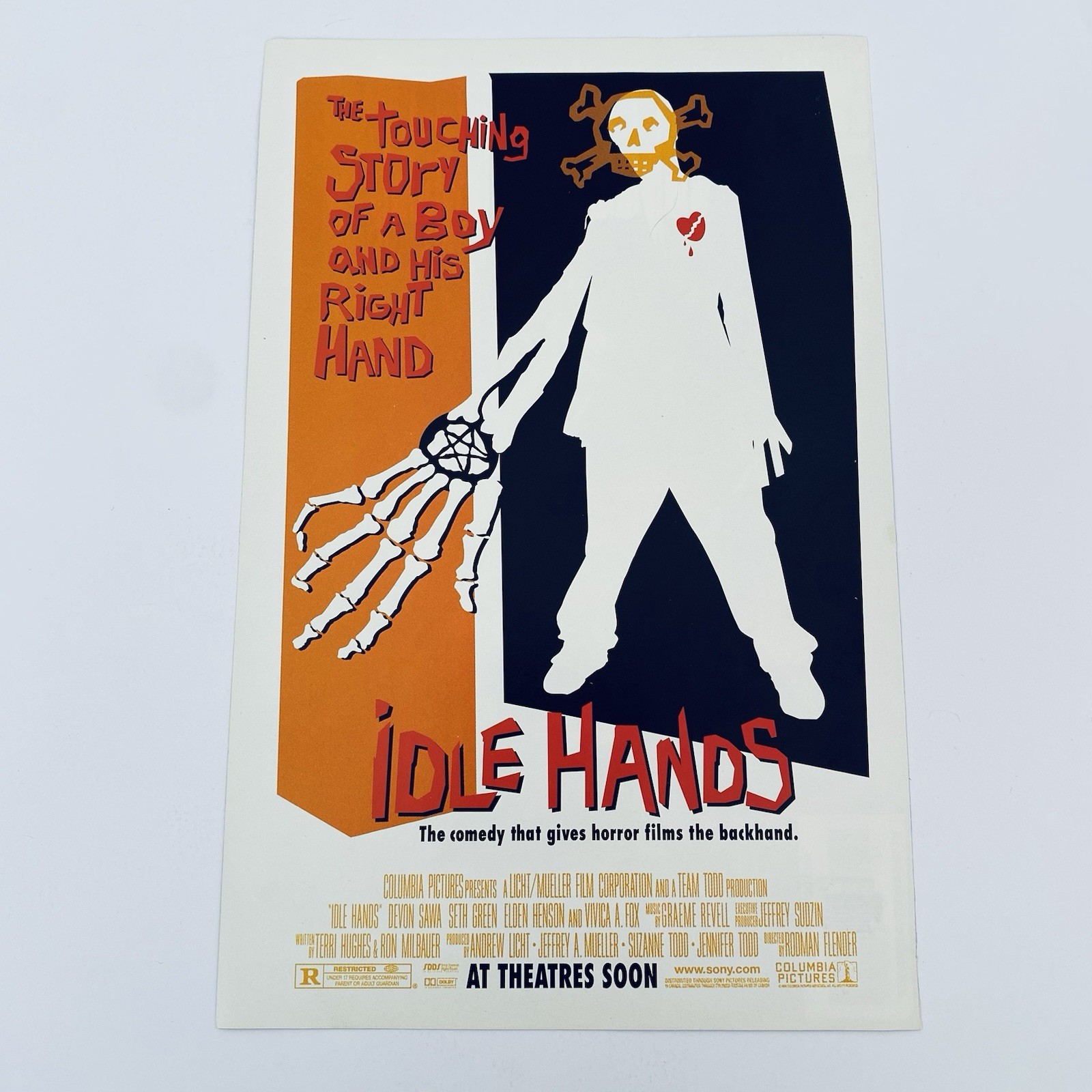 Idle Hands Movie Promo Poster Original 1990s Rare Print Ad + Free Postage