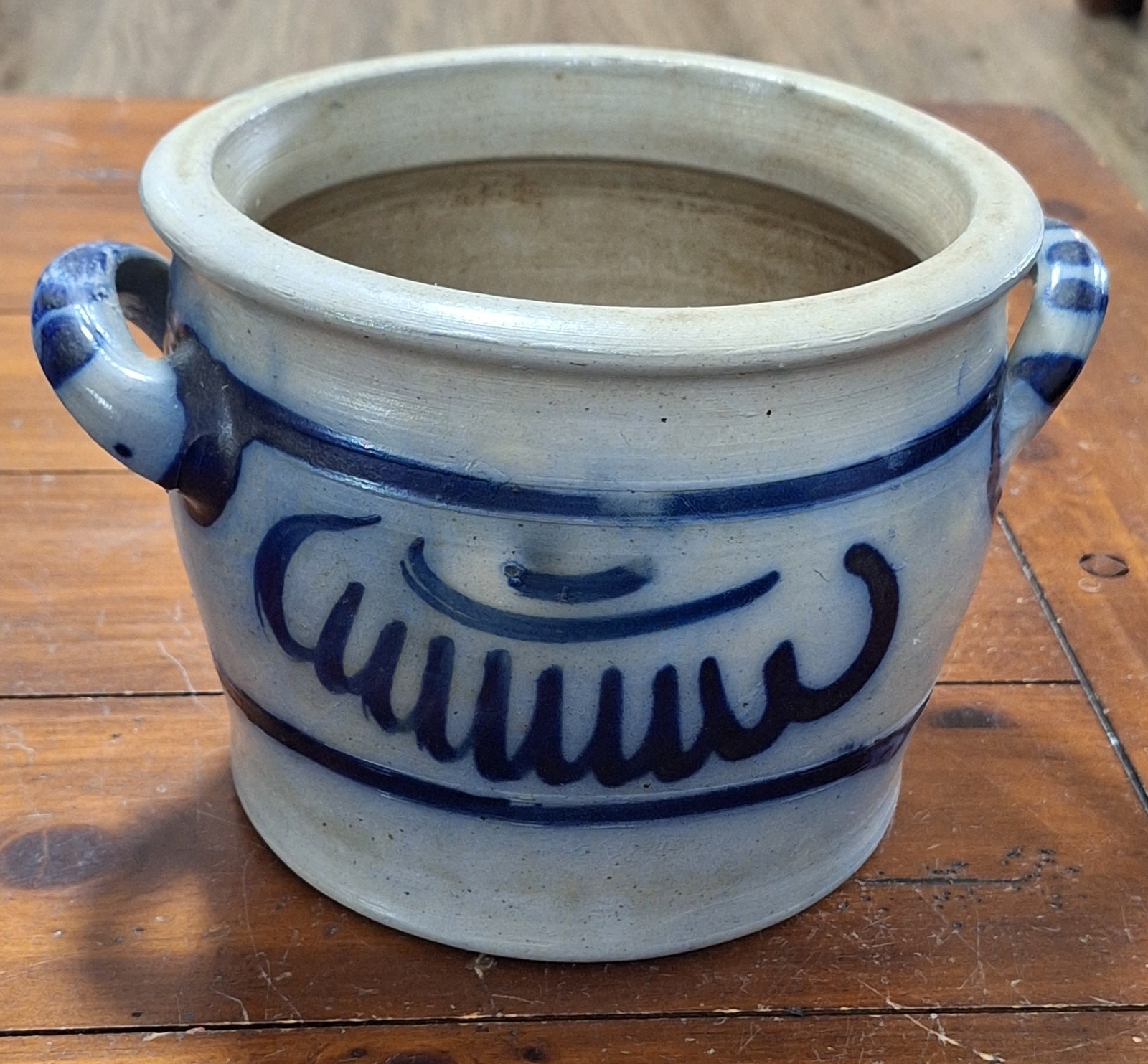 Vintage German Westerwald Salt Glazed Stoneware Crock 