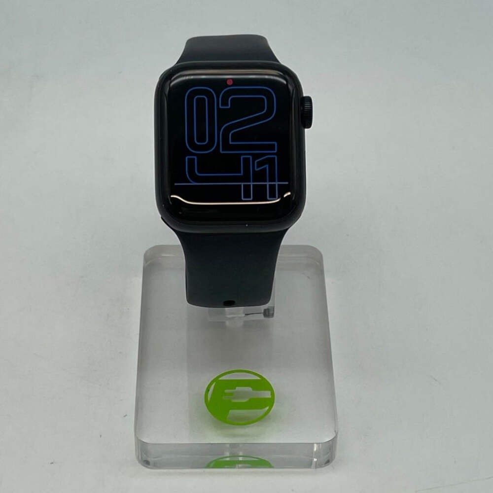 GPS Only Apple Watch SE 2nd Gen 40MM Black Aluminum Blue Sport Band MXE73LL/A