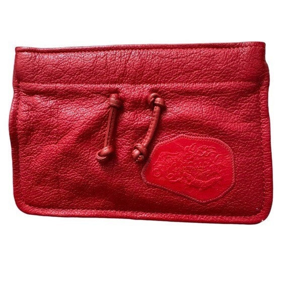 Vintage Carlos Falchi Red Leather Wallet