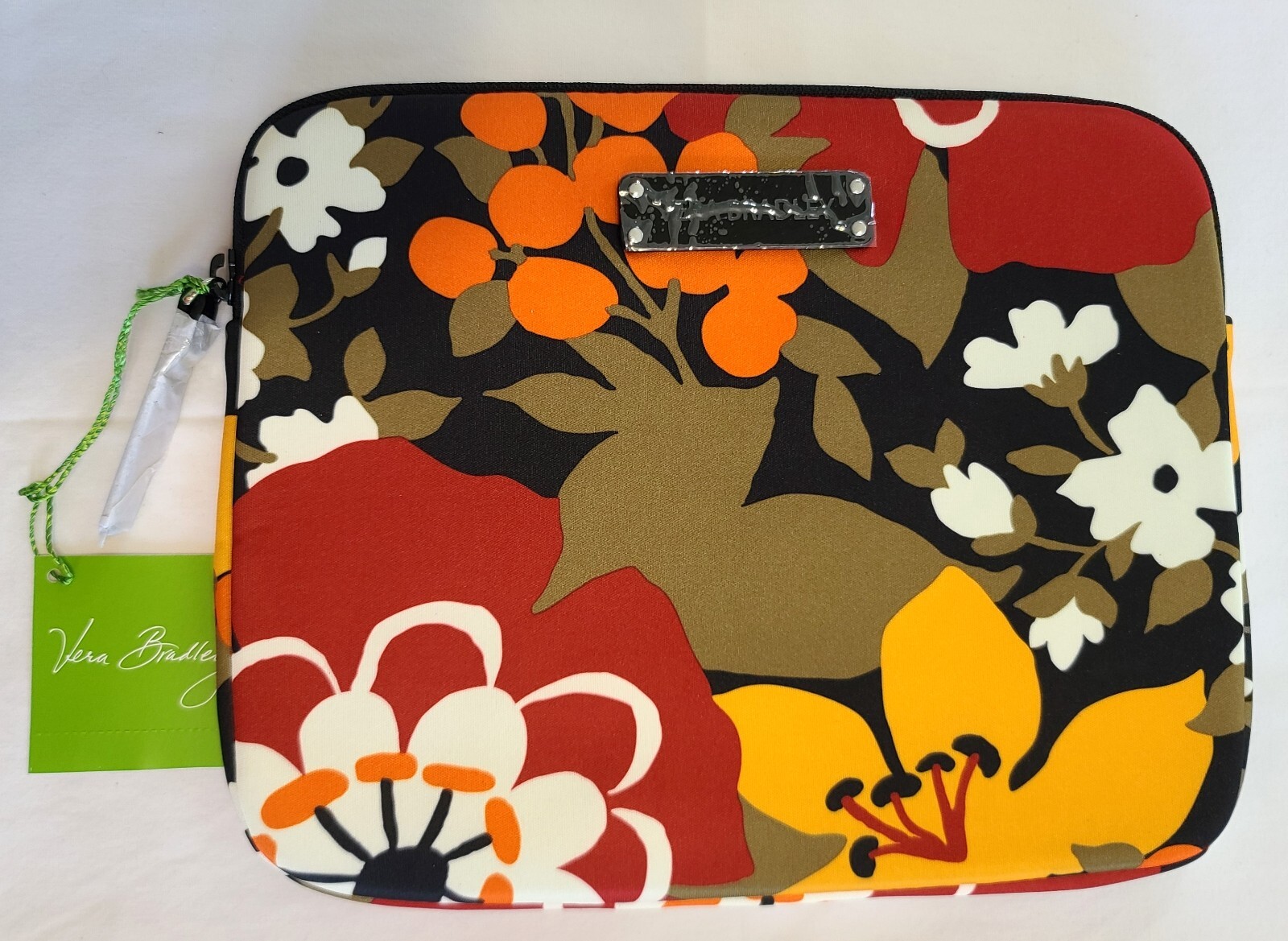 Vera Bradley Bittersweet Neoprene Tablet eReader Sleeve 10x8 Padded Zipper N23