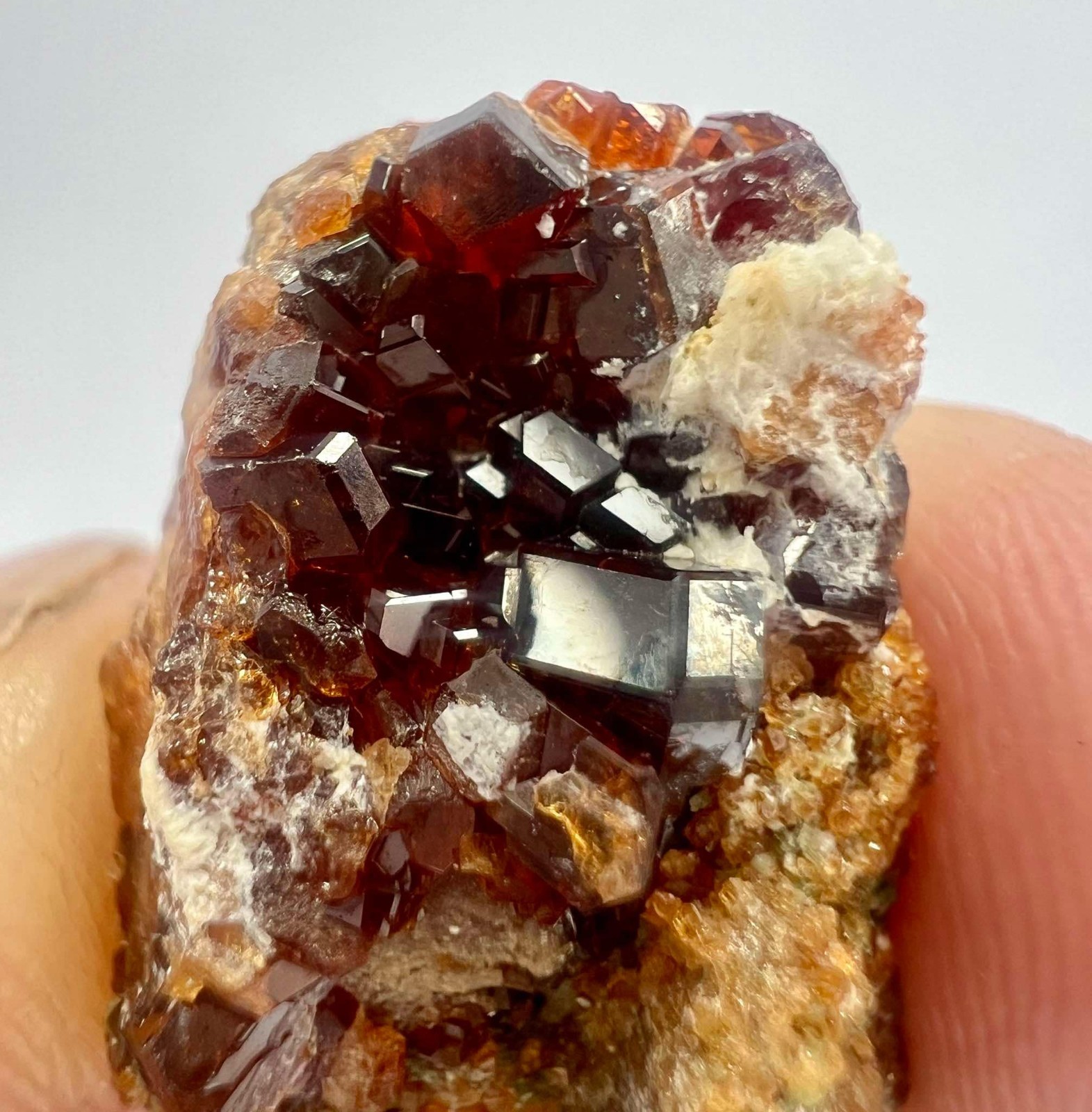 35 Carat Stunning Top-Quality Red Garnet Crystals on Matrix — Pakistan Specimen
