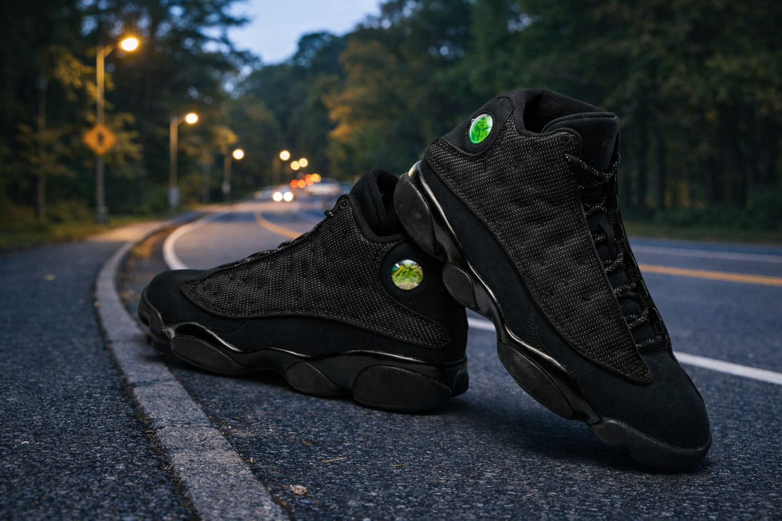 Size US 7-12  Jordan 13 “Black Cat” 414571-011 (MEN)