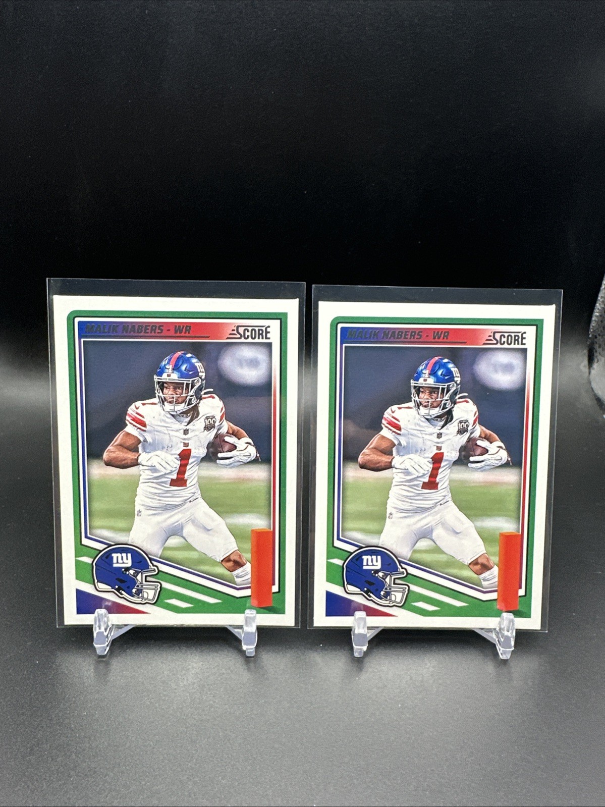 2025 Panini Score #105 Malik Nabers New York Giants (2) Cards