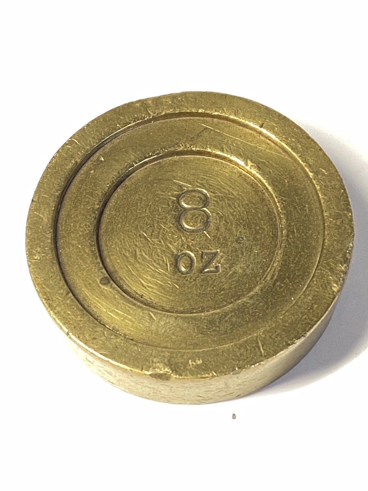 Antique 8 Oz Brass Weight
