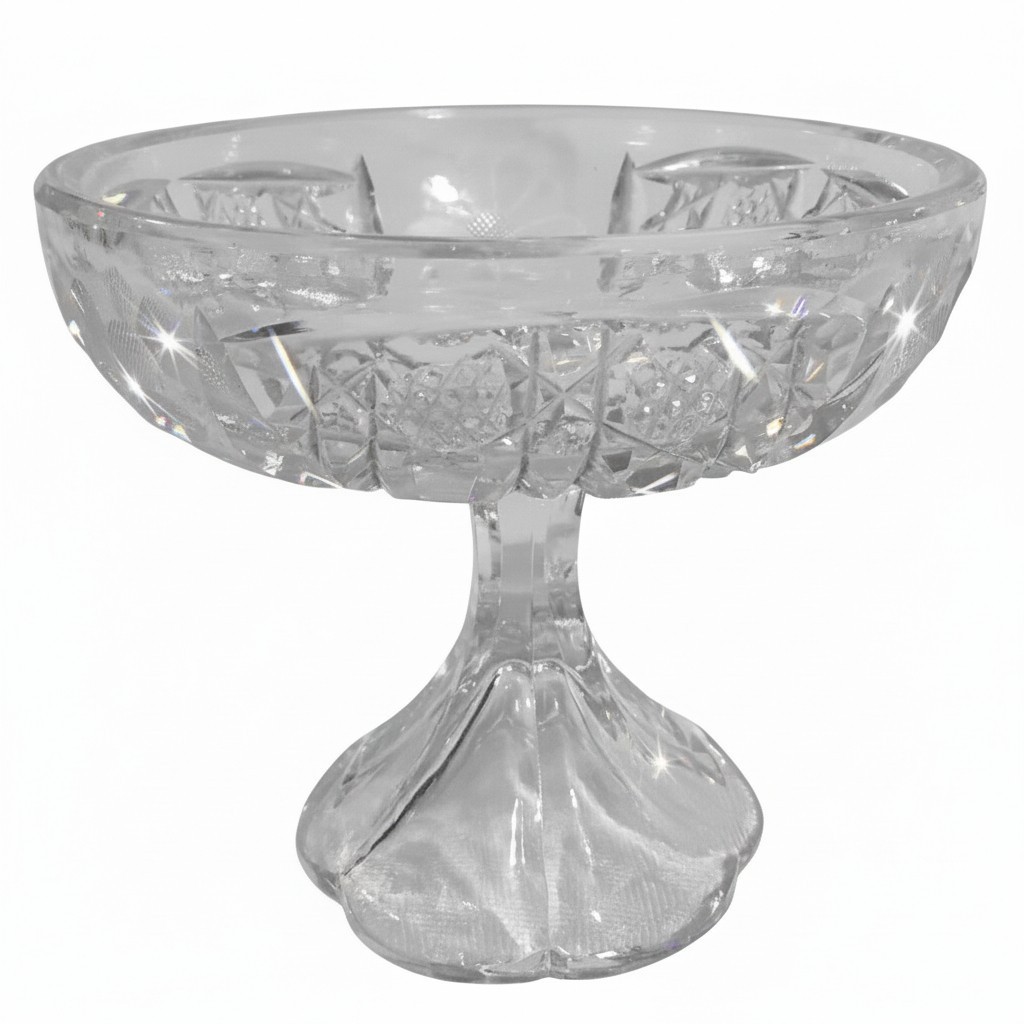 Antique EAPG Compote: McKee "Sunk Daisy & Button" (Queen) Pattern - Victorian Et