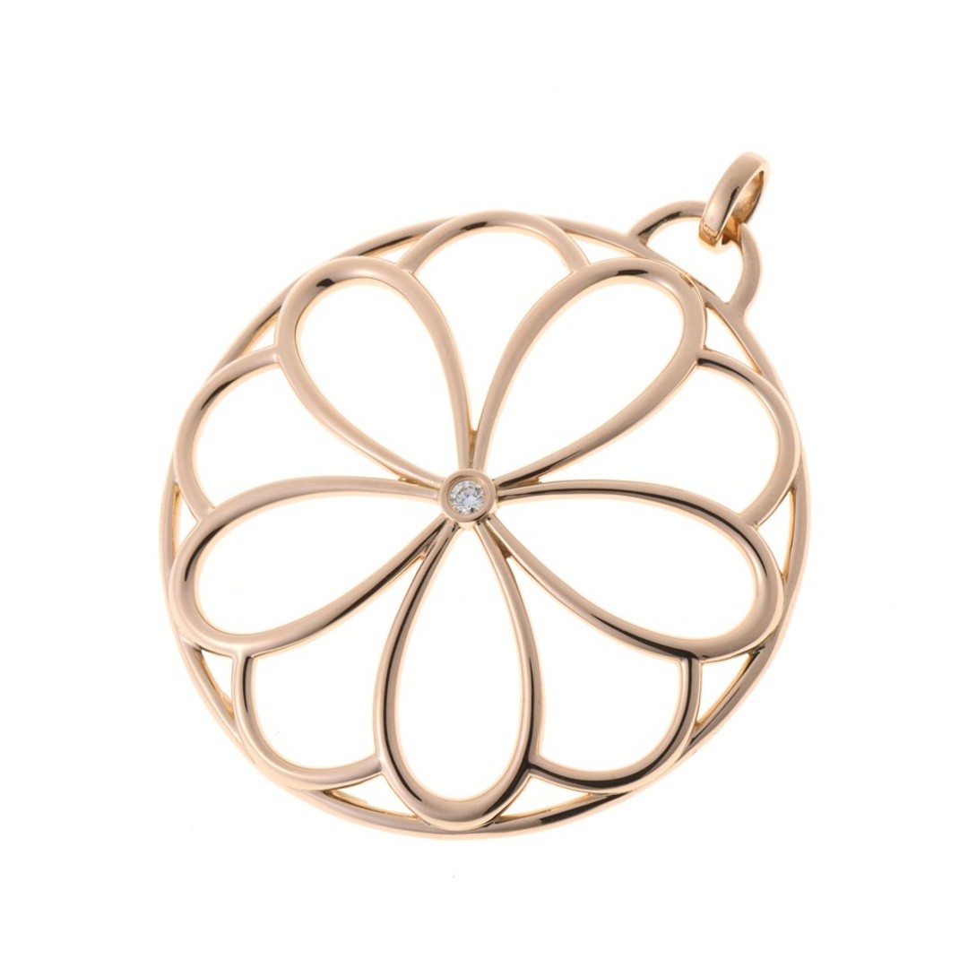 Tiffany TIFFANY&Co. Flower Circle Pendant K18PG Diamond 1 Stone Item Used TOMI-0