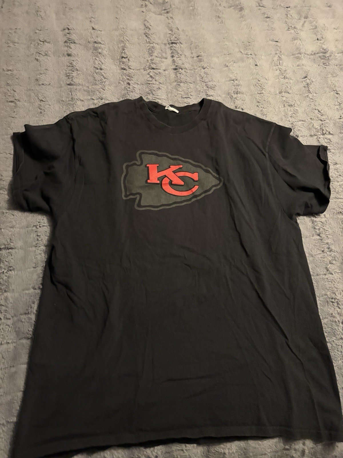 Kansas City Chiefs T Shirt Logo Football Men’s XL Arrowhead Black Mahomes
