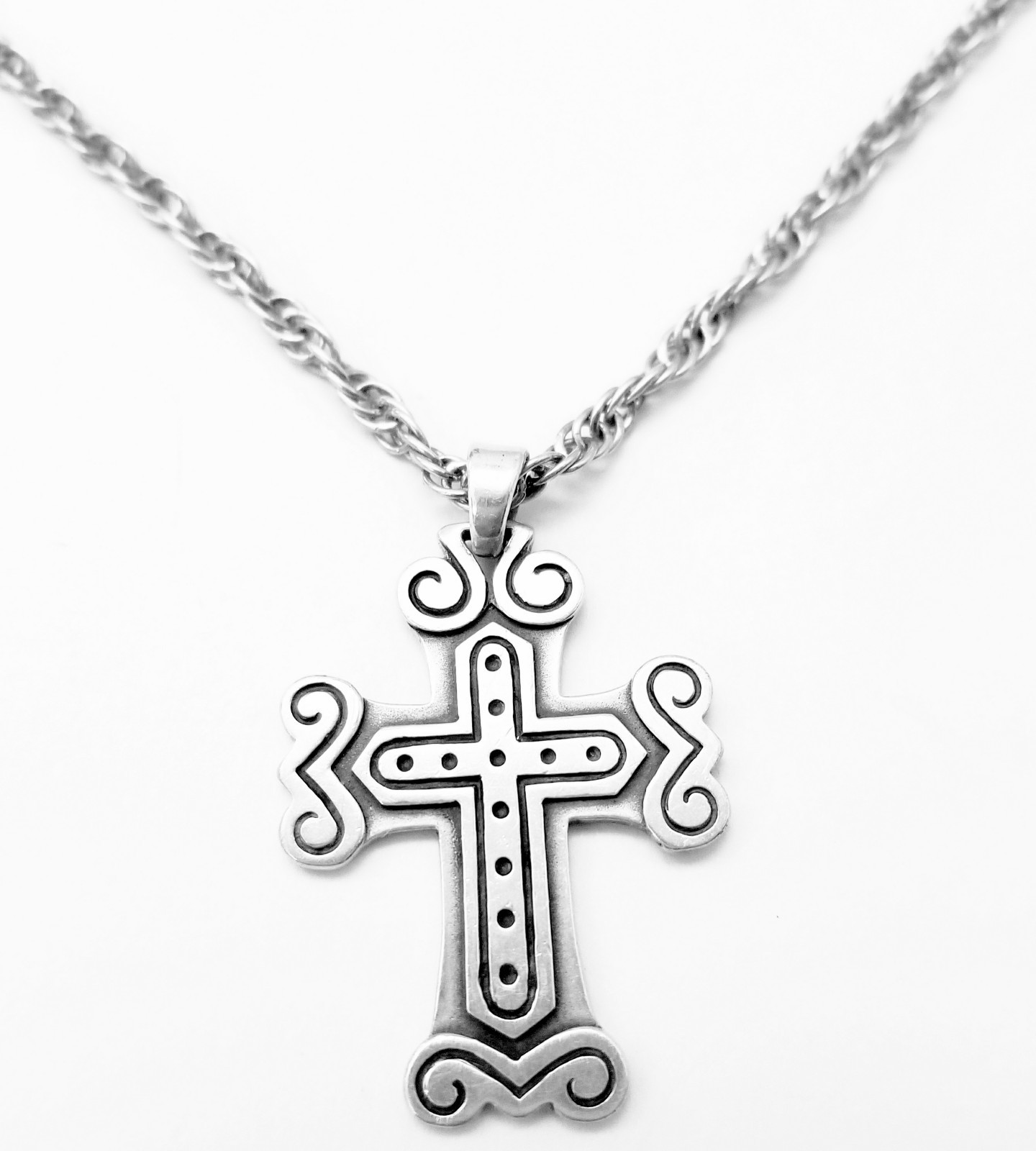 Retired James Avery Cross Pendant on James Avery Chain