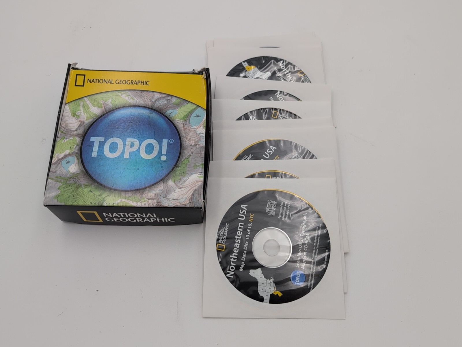 National Geographic TOPO! Northeastern USA Topographic Maps on 10 CDs