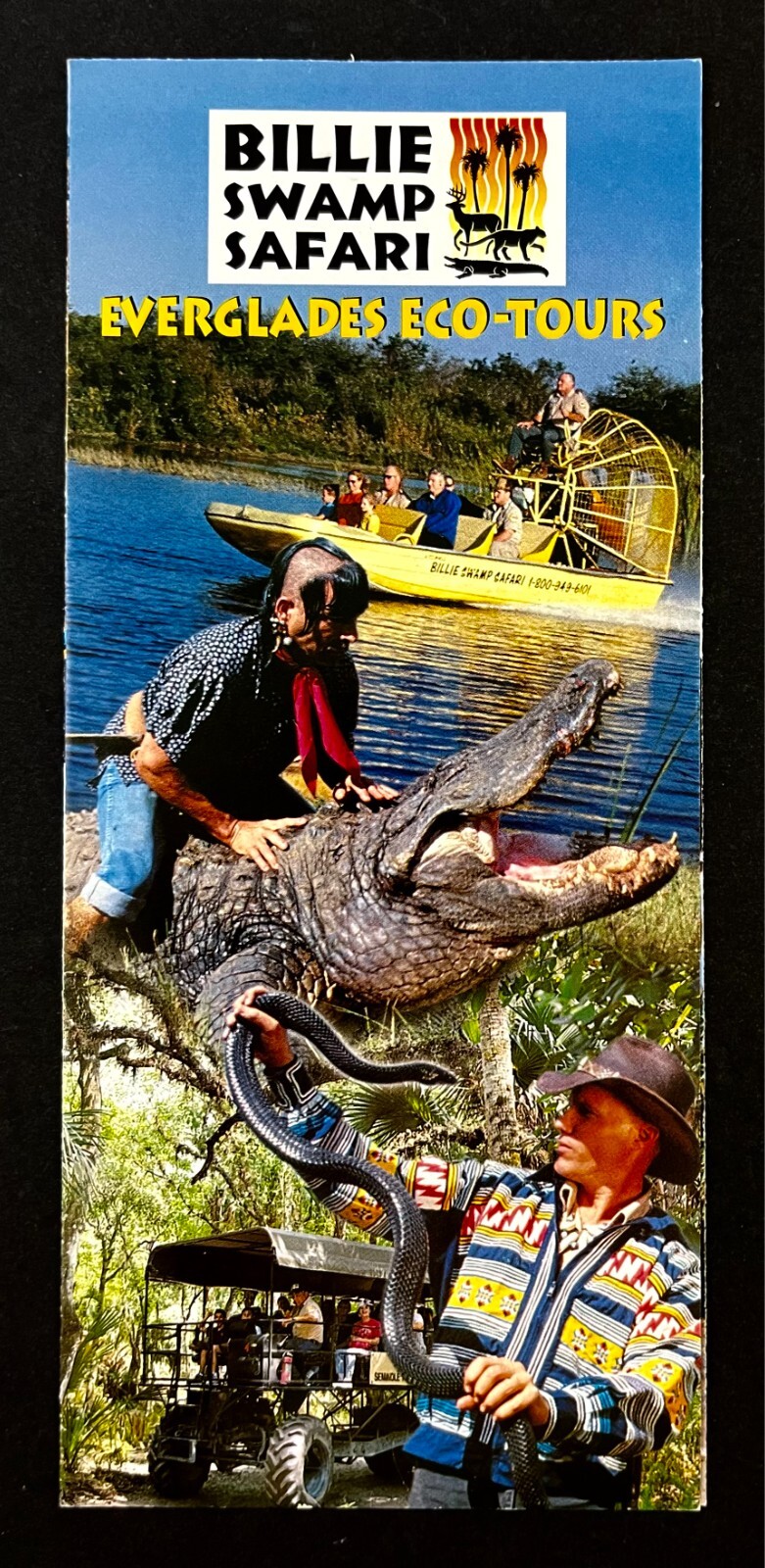 2000s Billie Swamp Safari Everglades Eco-Tours Florida Vintage Travel Brochure