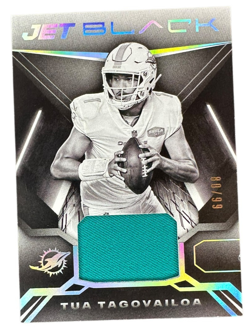 2021 PANINI BLACK JET BLACK TUA TAGOVAILOA JERSEY RELIC /99