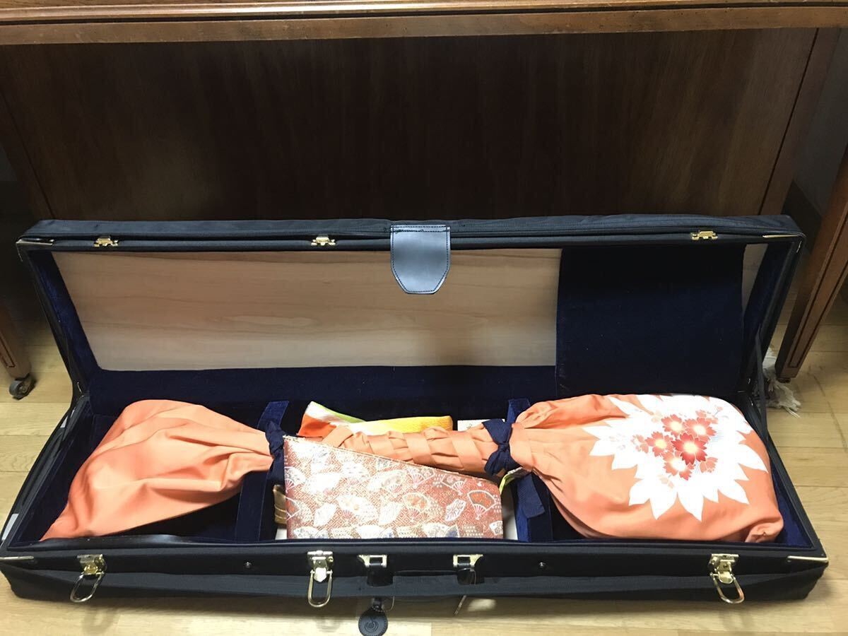 Shamisen Hosorod Jiuta Ikuta Beniki Ayasugi Body Itotome Ebony Used With Case