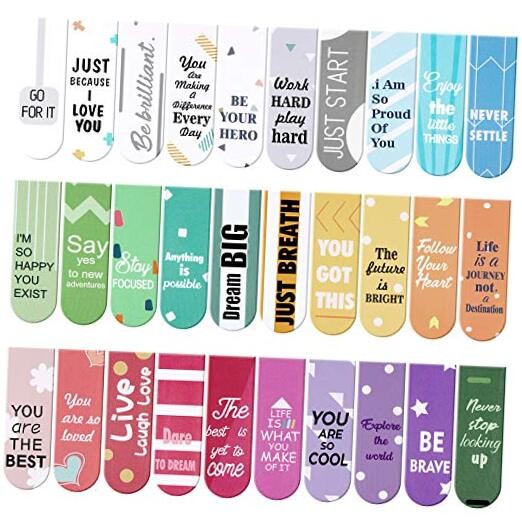 Inspirational Quotes Magnetic Bookmarks Encouraging Magnet Page Markers 30