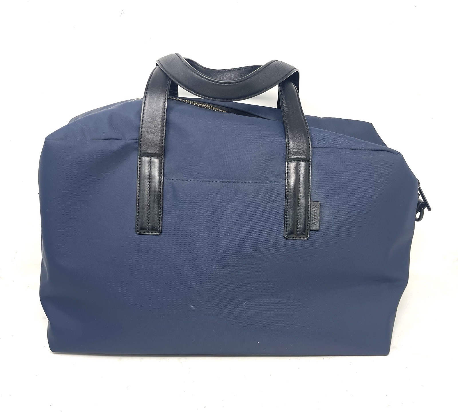 AWAY “The Everywhere Bag” Blue Nylon Leather Trim Travel Duffle Briefcase