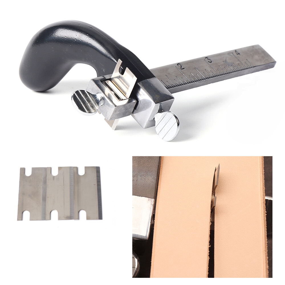 Professional Leather Draw Gauge Tool Strap Cutter Hand Craft Belt Cutting Blade