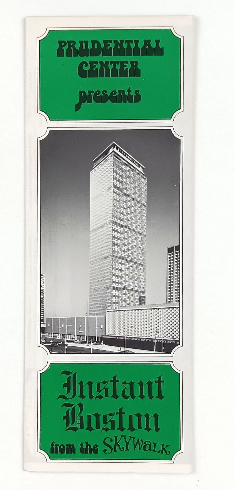 1970s Boston Massachusetts Prudential Center Skywalk MA Vintage Travel Brochure