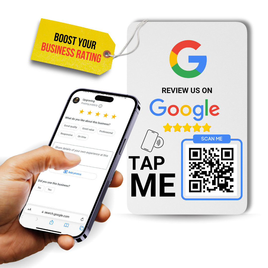 Boost Google Reviews with Reusable QR & NFC Tap Sticker