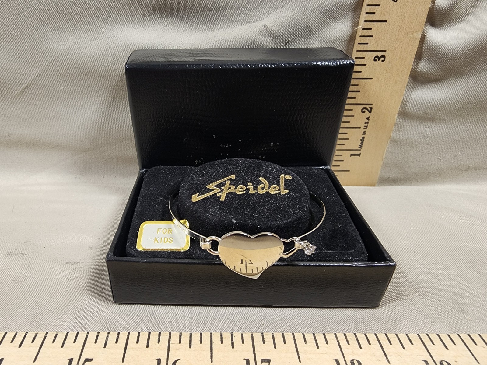 Vintage Speidel Sterling Silver Monogram Child's Bracelet New In Box