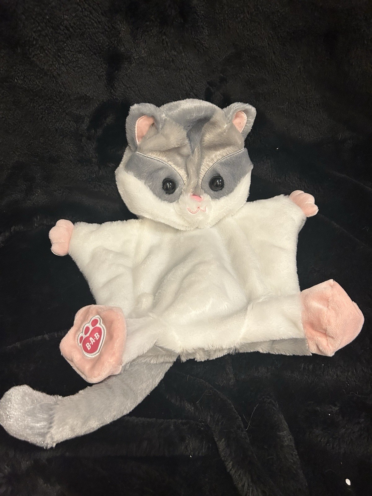 Build A Bear Sugar Glider Grey White Pink Unstuffed BAB