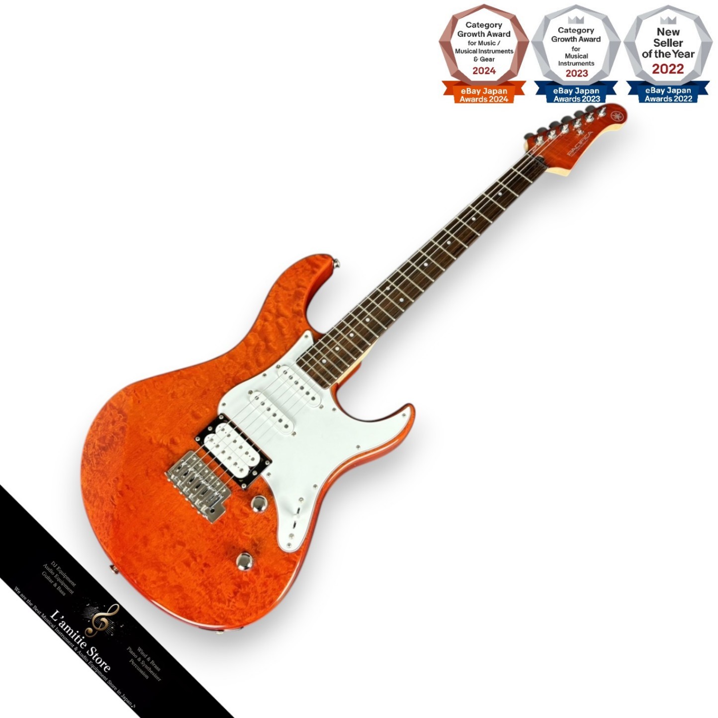 Yamaha PAC212VQM Electric Guitar Metallic Purple Solid Body 9/10 Condition