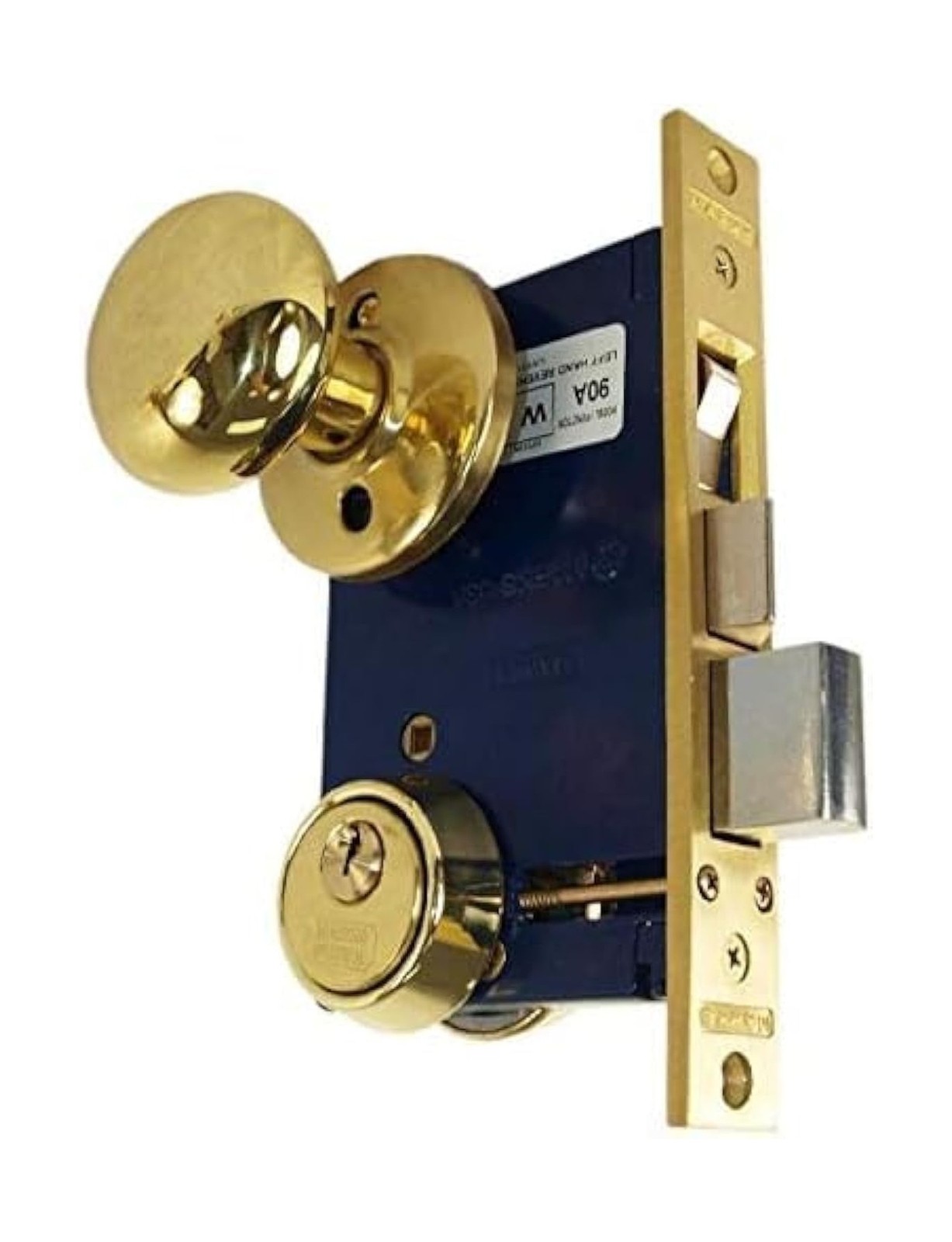 Marks 22AC RHR Double Cylinder Iron Gate Ornamental Mortise Lock Set with 2-1...