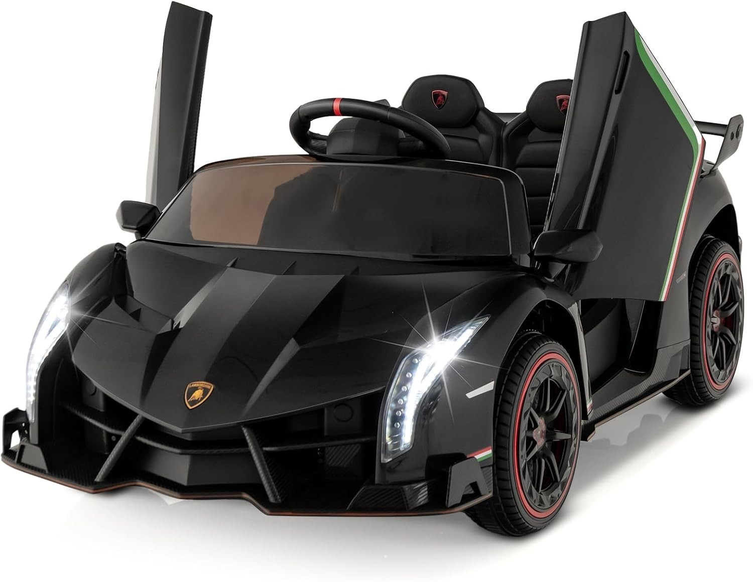 Ride on Car, Lamborghini Licensed 12V Battery Powered 4WD Sports Car with Remote