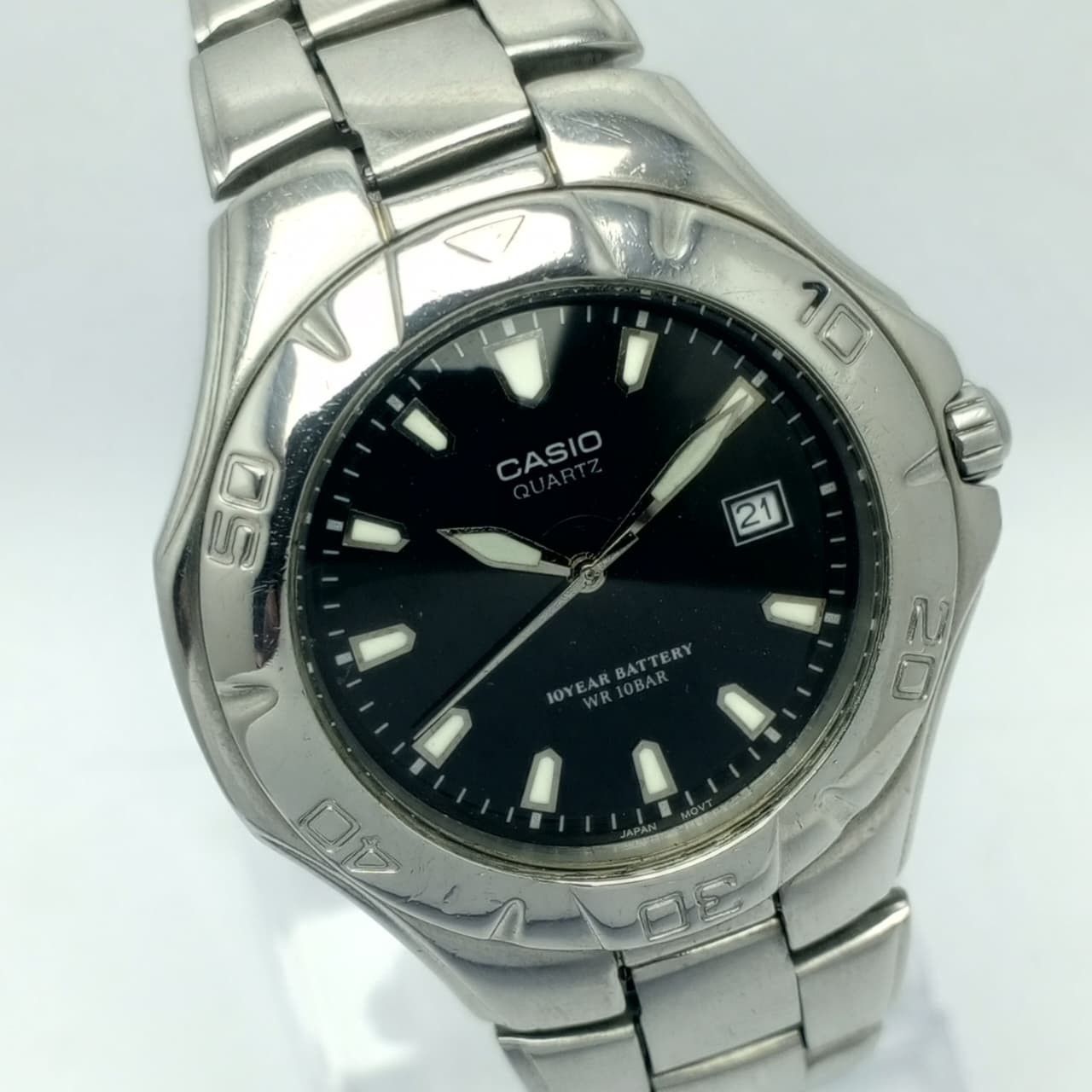 Casio 2719 Quartz MTD-1044 Black Dial Diver Vintage Men’s Watch