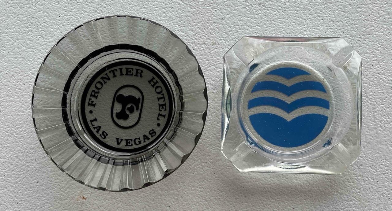 Vintage lot 2 Ashtrays Las Vegas Marina Hotel Casino & Frontier Hotel Casino NV