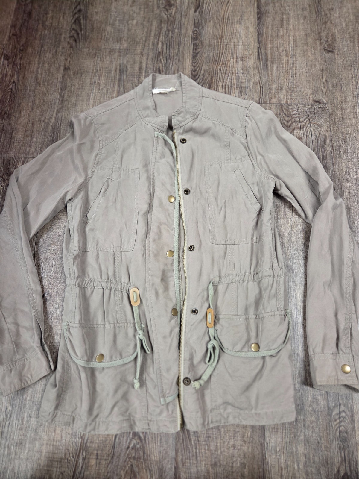 ILLA ILLA  Military Jacket Lightweight Tan/Gray Utility Size Medium