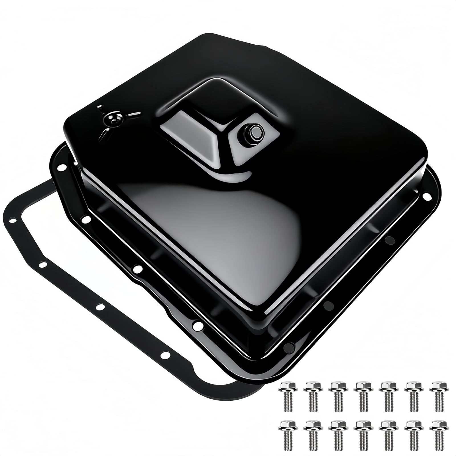 265-813 Transmission Oil Pan with Gasket and Drain Plug &14 Screw Fits for Fo...