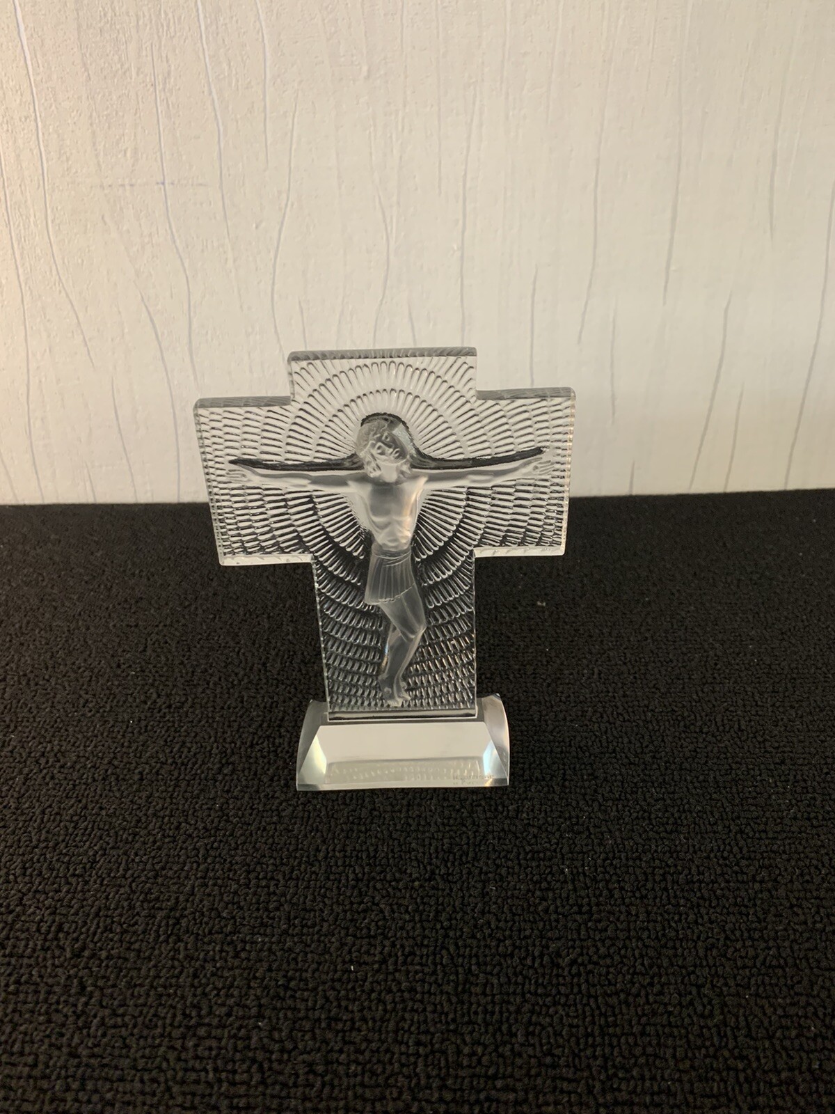 Christ Crucifix In Crystal R. Lalique Model 1