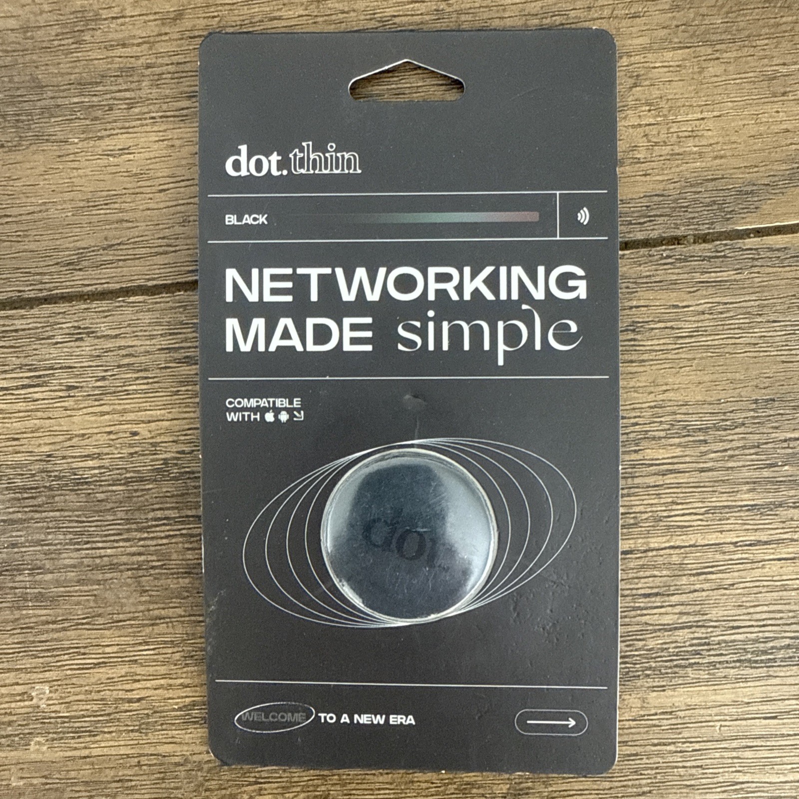 Dot.Cards Black Dot Band for Networking and Business Card & Dot.Thin Black