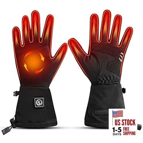 Heated Glove Liners - 7.4V USB Rechargeable Electrical Battery Medium-Large
