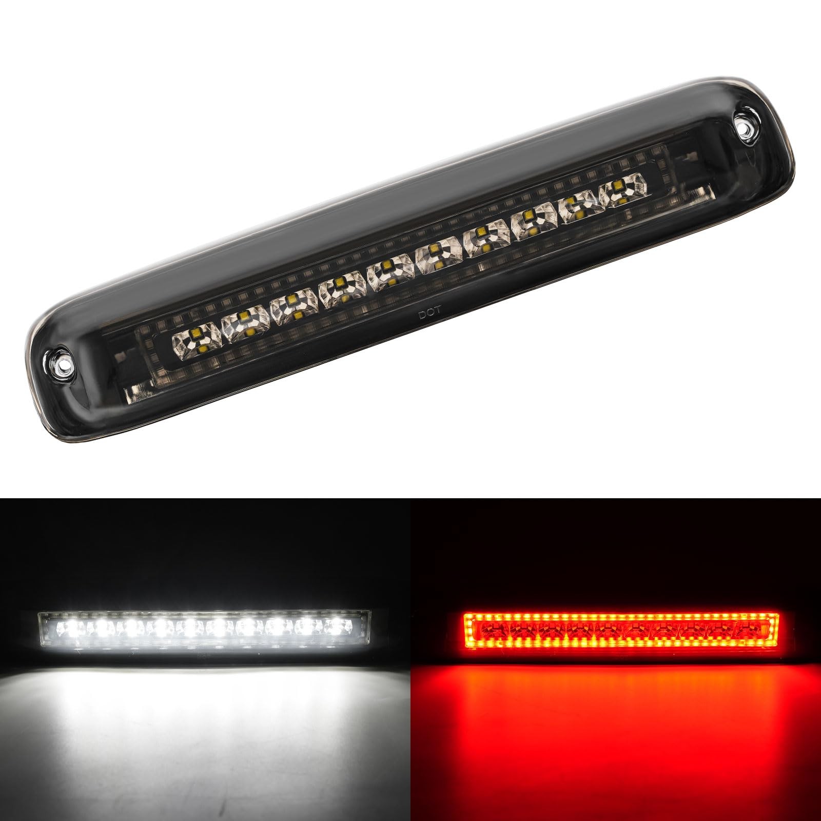 BORDAN Third Brake Light LED Fit for 1999-2007 Chevy Silverado GMC Sierra 1500 2