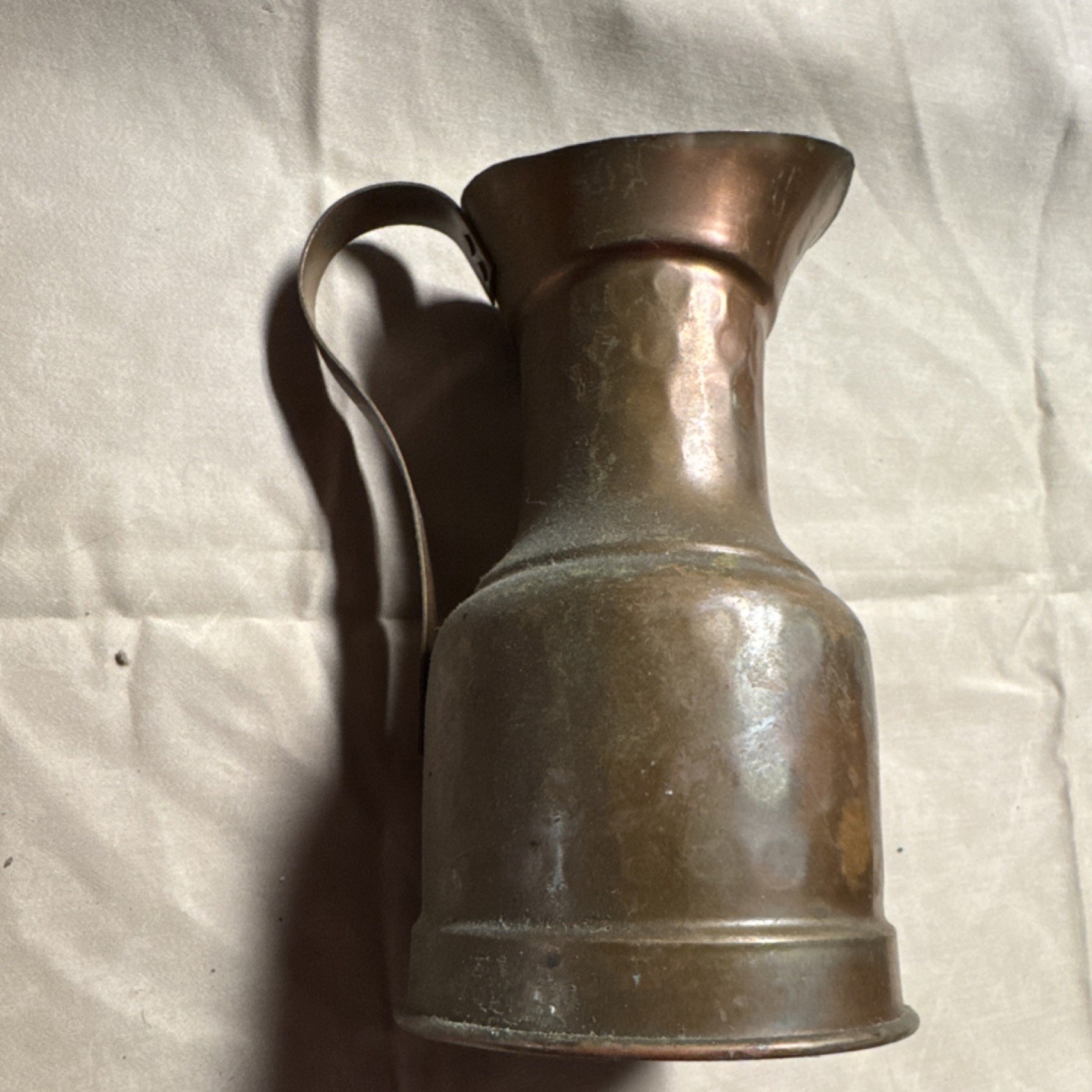 Copper Handmade Hammered Pitcher Approx. 8 Inch Tall Decorative Metalware