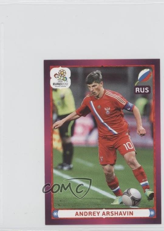 2012 Panini UEFA Euro Album Stickers In Action Purple Andrey Arshavin #134 0a3