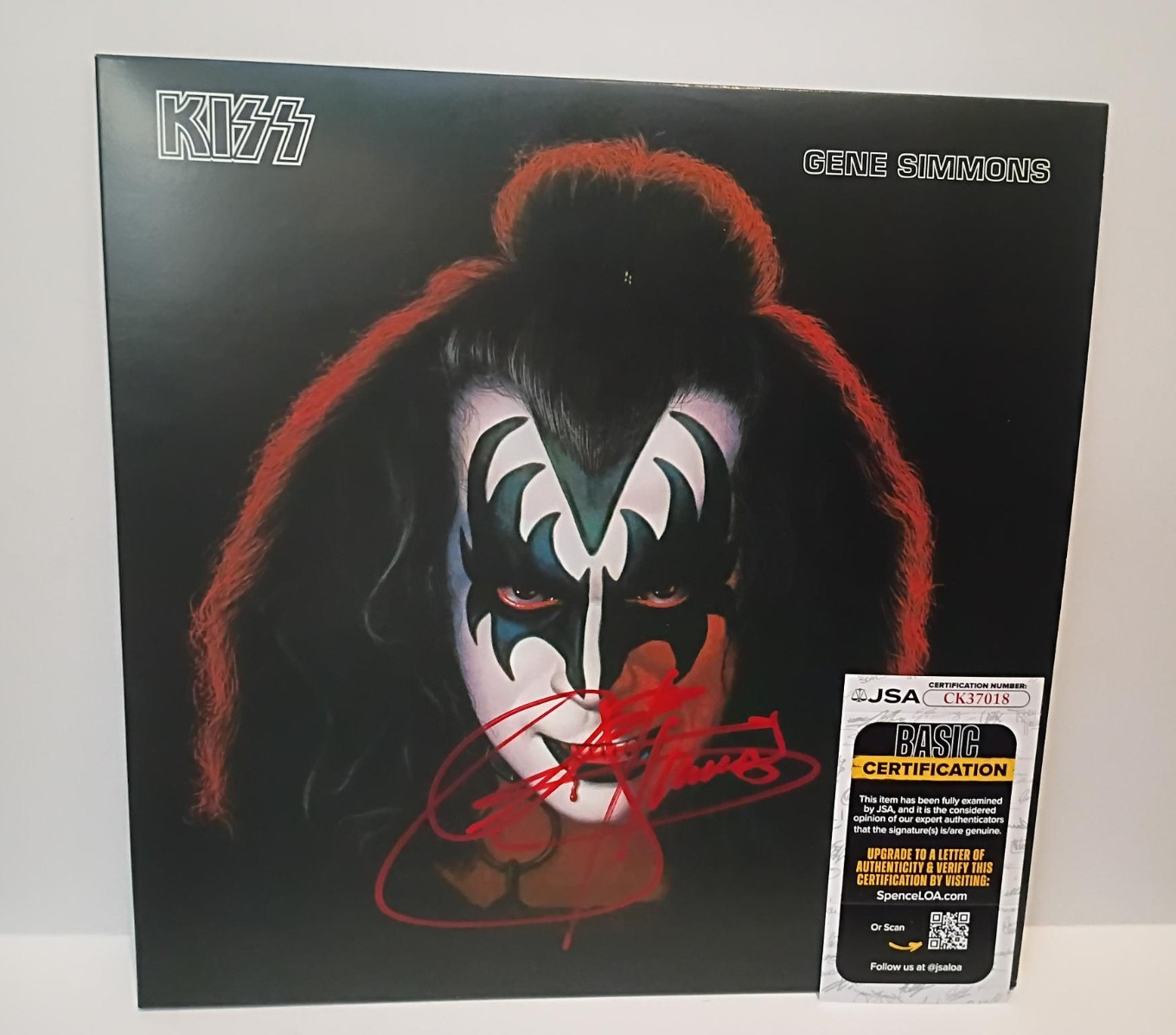 Gene Simmons Solo Album 2014 JSA COA Autographed KISS Vinyl Signed