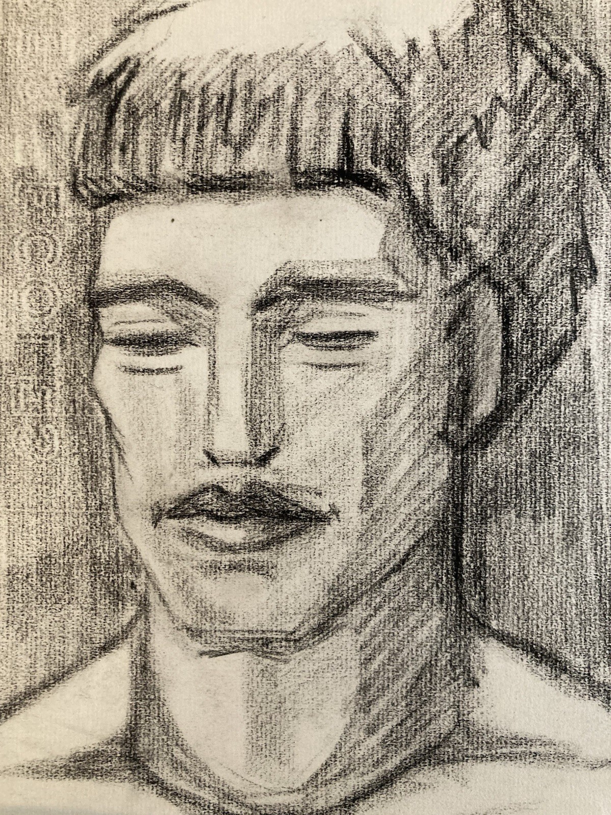 Drawing Pencil Paper Man Cubist Cubism Portrait 1950 to Identify Painting
